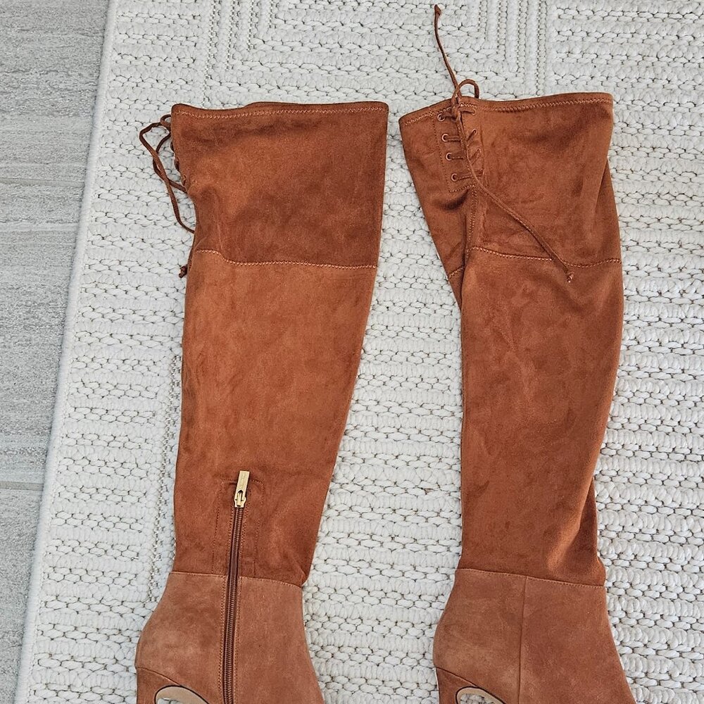 Vince Camuto, women brown suede over the knee boots, size 8 NWOT - Picture 11 of 14